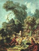 Jean-Honore Fragonard The Lover Crowned oil on canvas